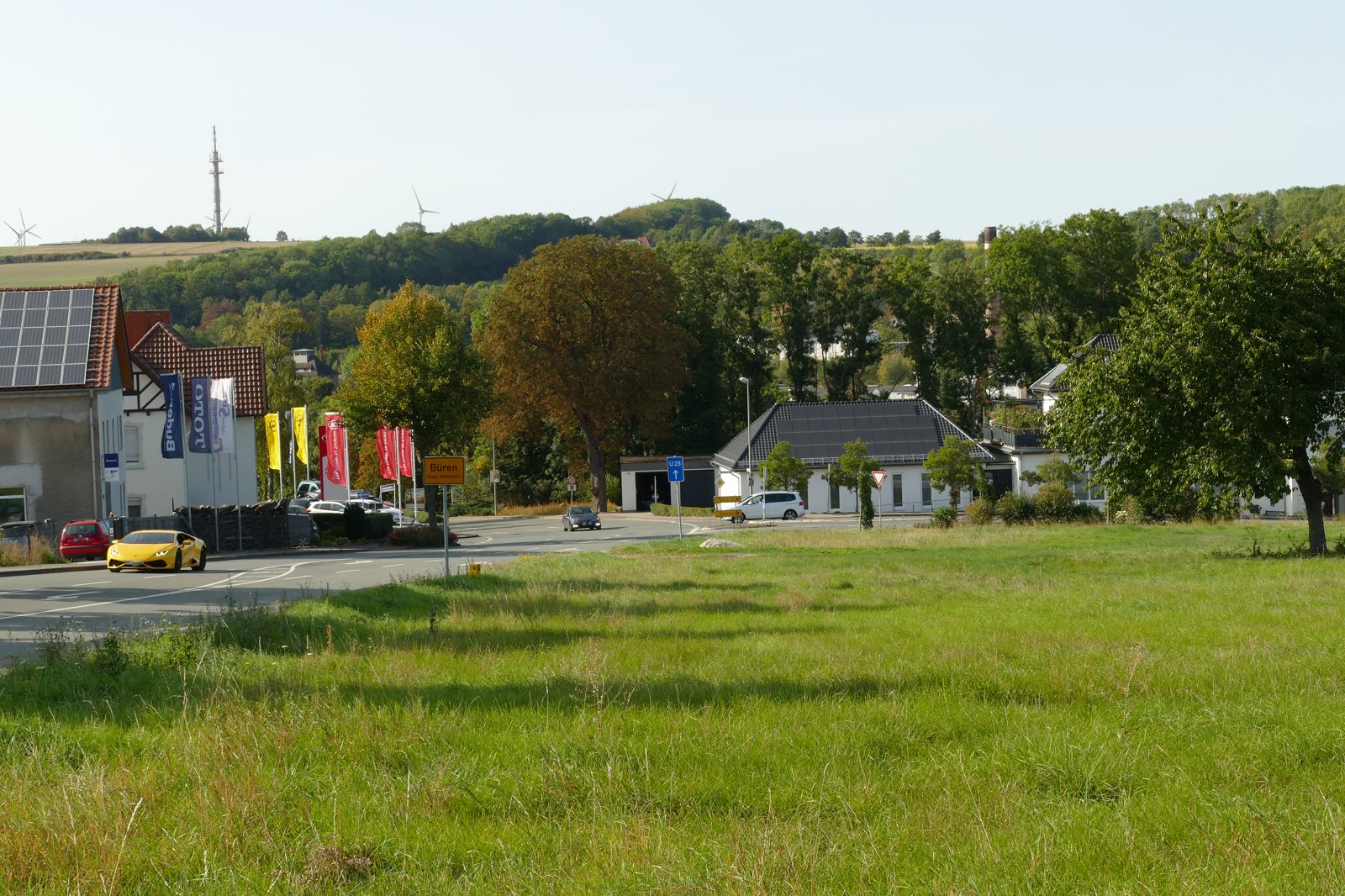 Blick auf die Kreuzung Brenkener Straße/Lindenstraße