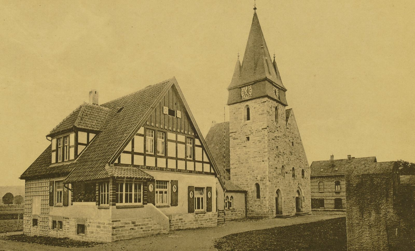 Erlöserkirche oder evangelische Kirche in den 1900ern