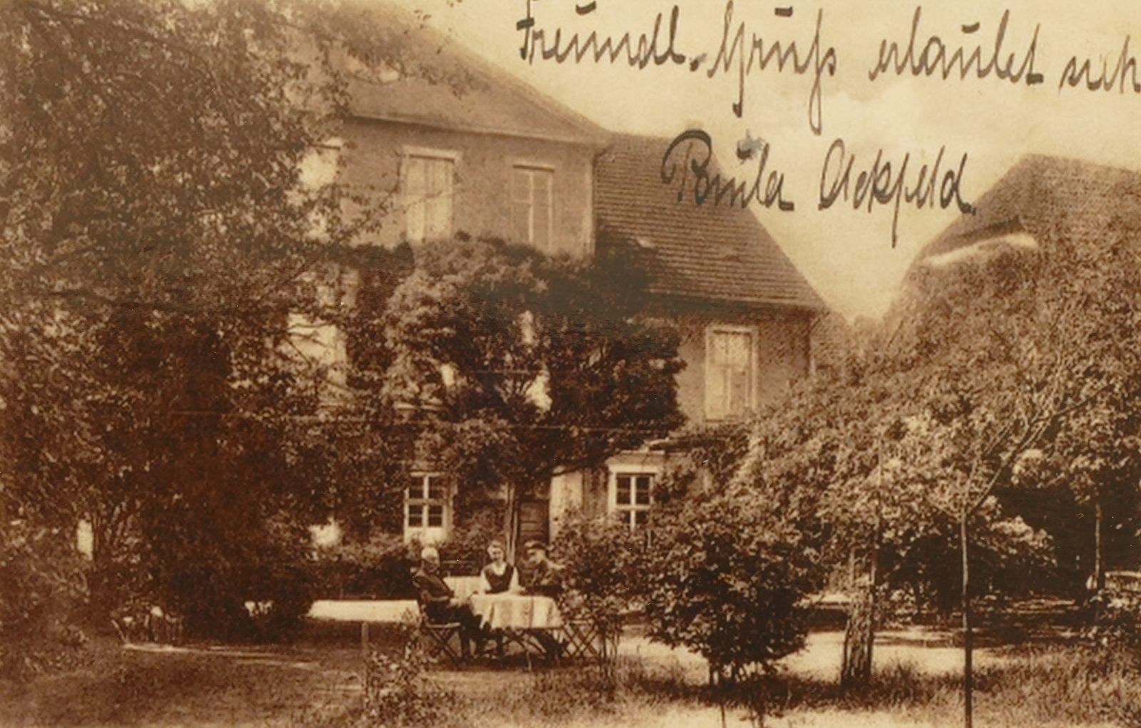Hotel Ackfeld 1921: Gartenseite