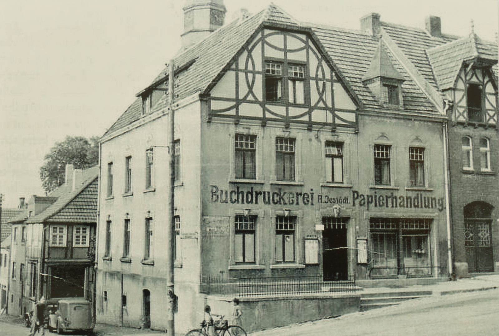 Buchdruckerei und Papierhandlung Jestädt in den 1940ern
