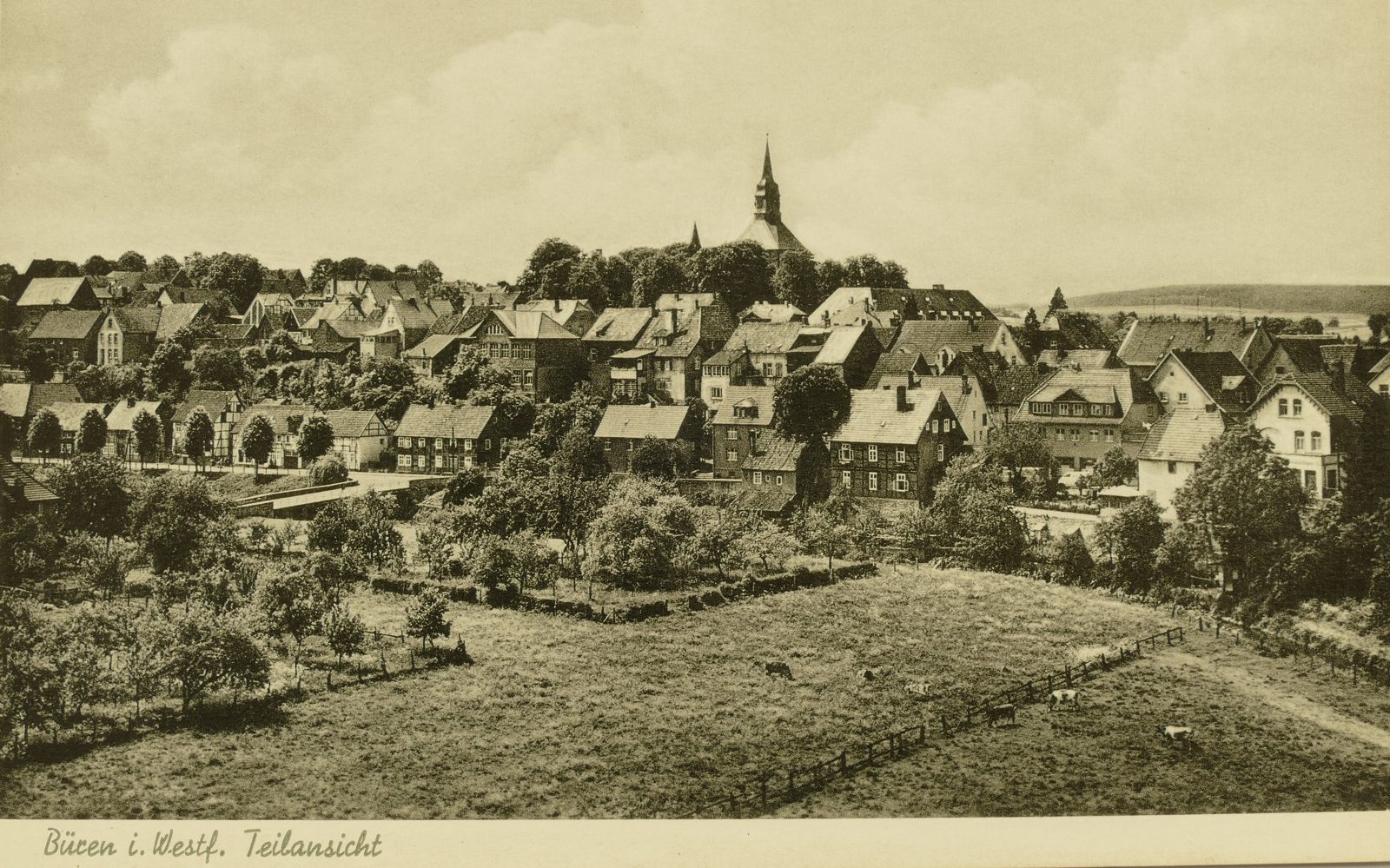 Büren von der Ringstraße ca. 1950