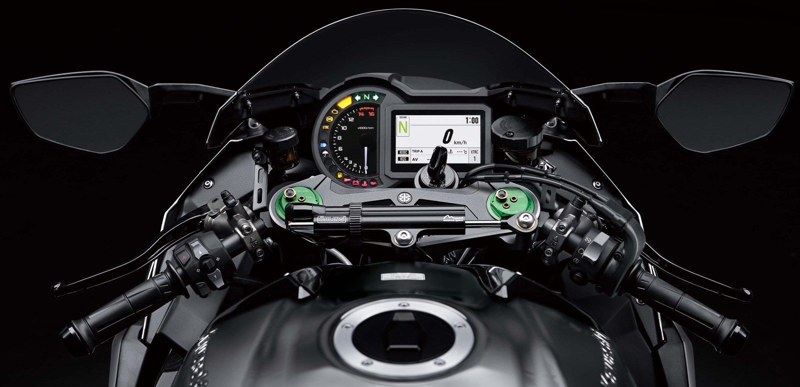 2010er Kawasaki ZX1000 H2 Cockpit