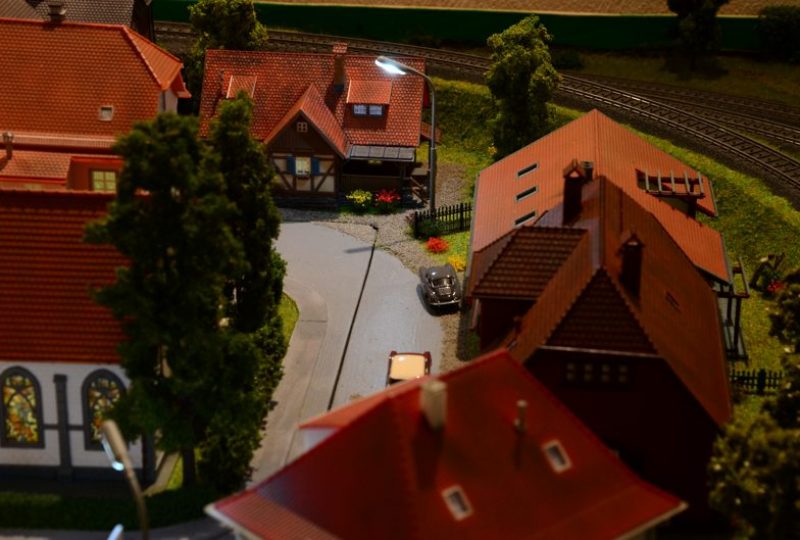 Nächtliche Straße in Büren